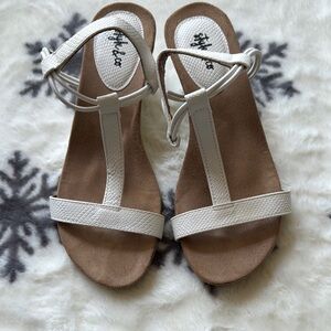 Stylish White Sandals by Mix No. 6